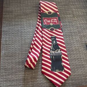 Coca Cola Vintage 1995 Striped Neck Tie with Bottle Design